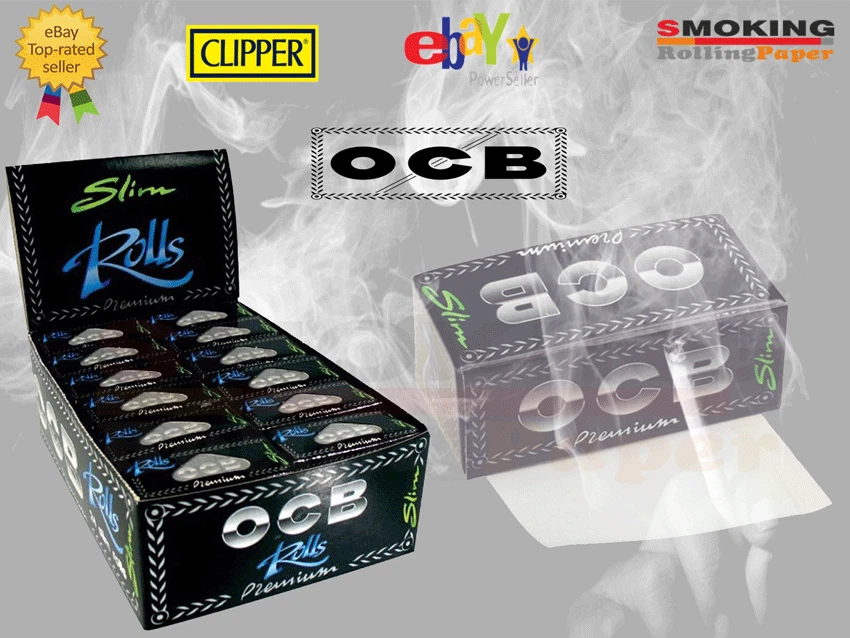 CARTINE OCB PREMIUM ROLLS KING SIZE SLIM LUNGHE 24 ROLLS