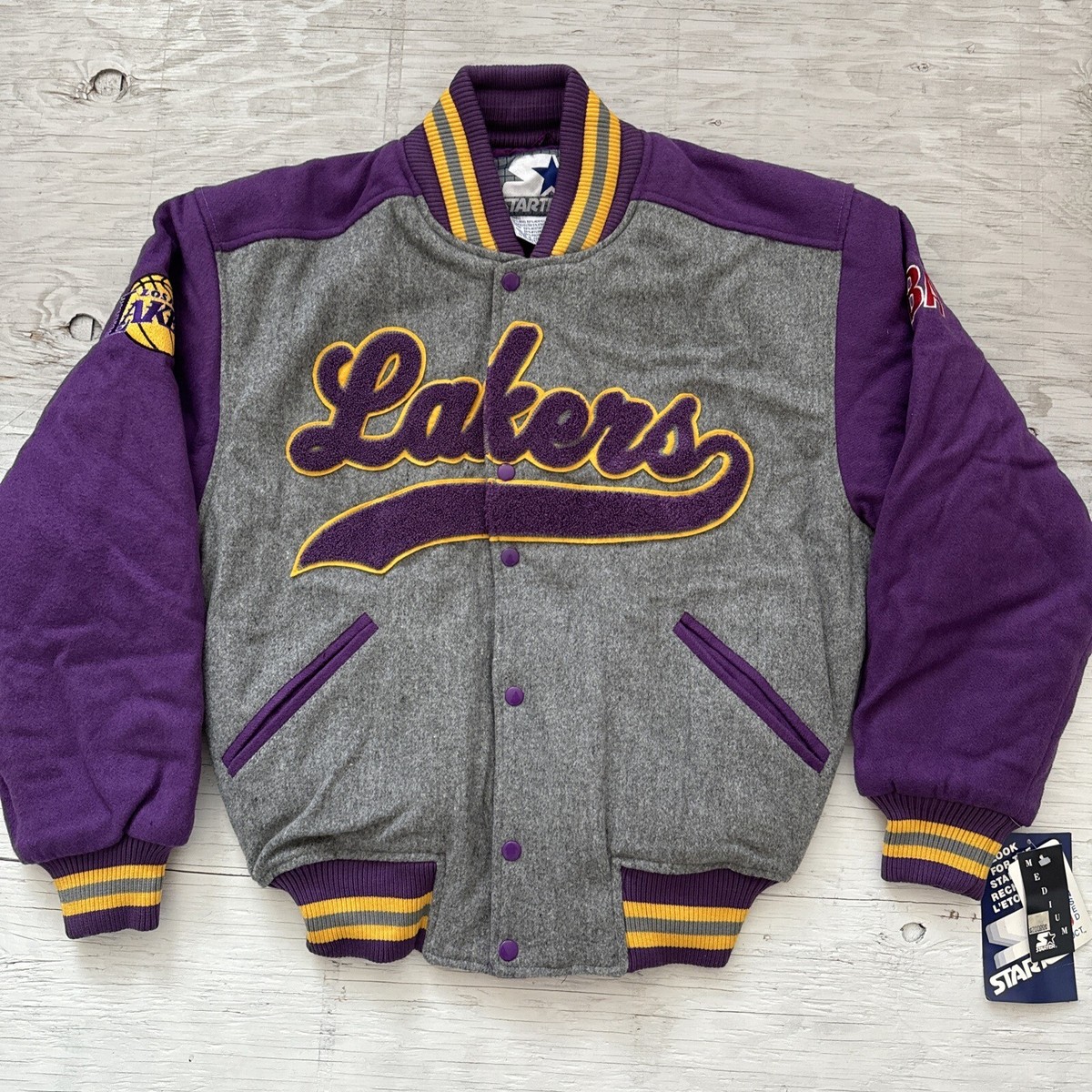 LAKERS STARTER ジャケット 2XL パープル This Los Angeles Lakers Black Purple Starter Half Zip Up