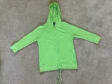 LADIES LAUREN ACTIVE RALPH LAUREN LIGHTWEIGHT ZIPPERED HOODED JACKET GREEN SMALL