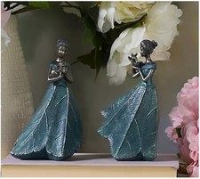 Set of 2 6.5 Garden Maidens with Gift Boxes -...