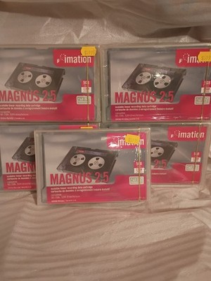 Imation Magnus 2.5 Data Cartridges SLR New Lot of 5 Free Shipping