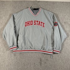 Vintage Ohio State Buckeyes Windbreaker Pullover Lined Large Distressed