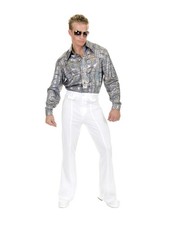 Disco 70s White Costume Pants For Men