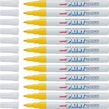 Uni-Paint 63705 PX-21 Oil-Based Paint Marker, Fine Point, Yellow 12-Count