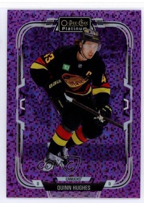 2025-26 O-Pee-Chee Platinum Violet Pixels 274/299 Quinn Hughes #129 04x2