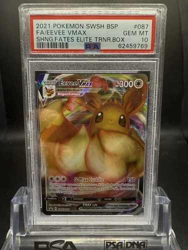 Pokémon Eevee VMAX SWSH087 Sword & Shield Promo Full Art Holo PSA 10 2021 TCG