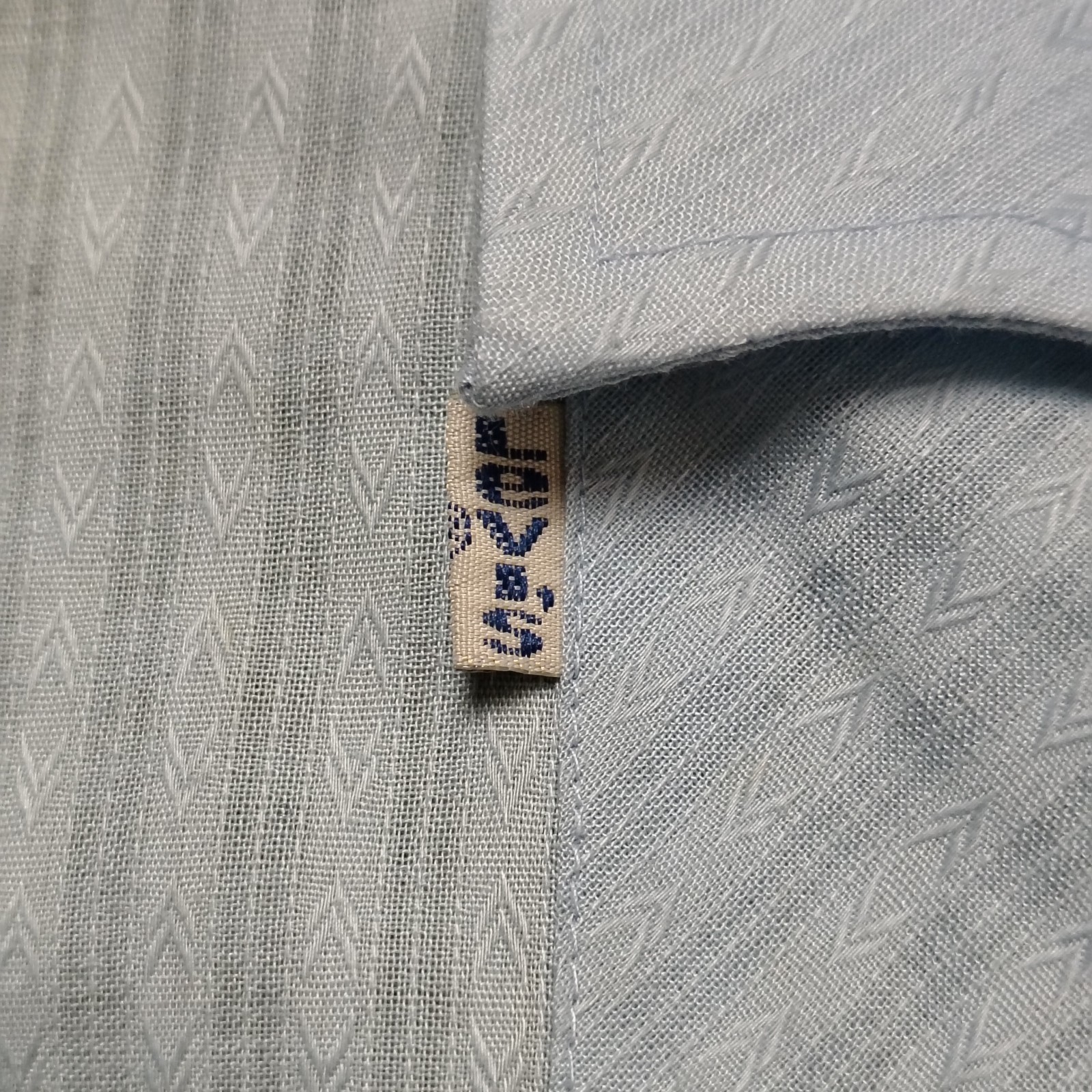 Vintage LEVI'S Shirt Men L Blue Pearl Snap Western Style Button Up 80s thumbnail 2