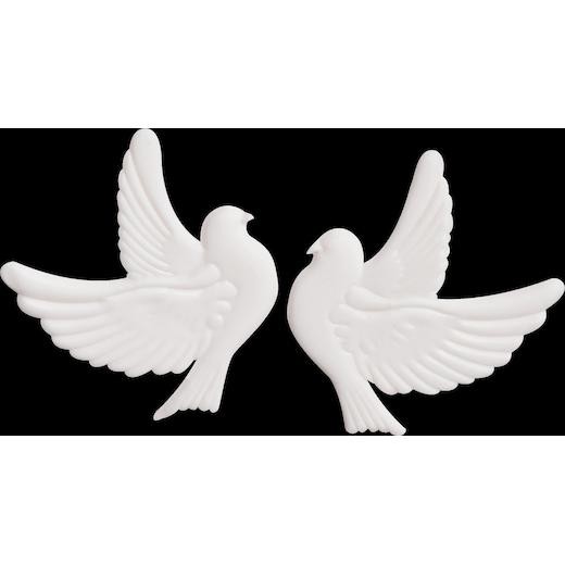 Knorr Prandell Wax Candle Decorations Pair of Doves 2pcs - White