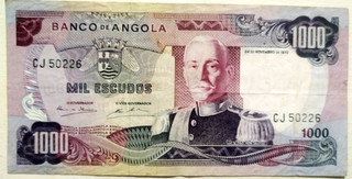 BILLET ANGOLA 1000 ESCUDOS 1972 Pick 103 TB