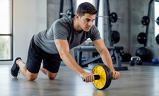 Dual Wheel Abs Wheel, 7 Inch Diameter, Core Strength Trainer, Abdominal Trainer