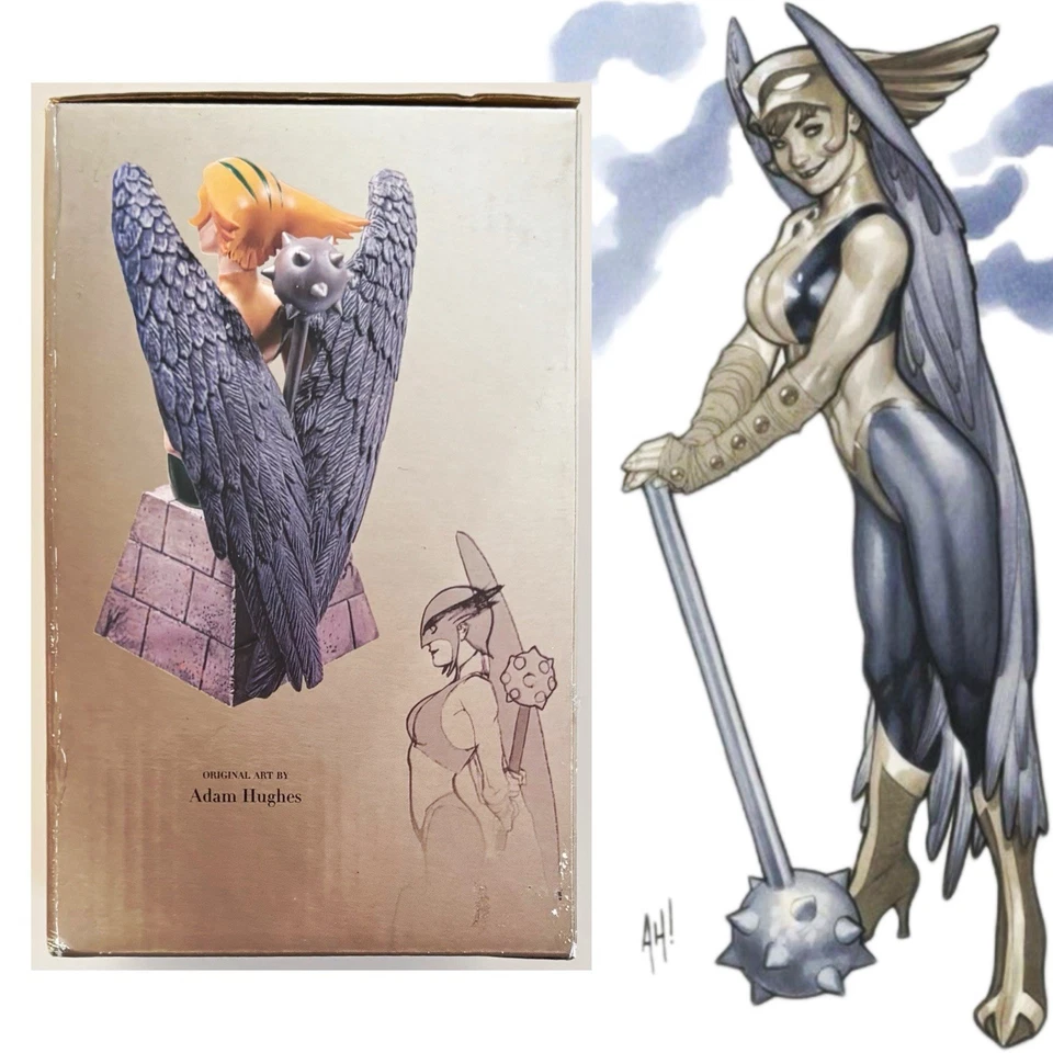 Minibusto Hawkgirl de Women of the DC Universe sin usar, en caja #0729/2200 Adam Hughes DC Direct Foto 3 de 4