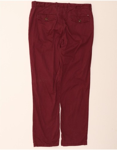 Tommy Hilfiger Herren Straight Chino Hose W34 L32 weinrot Baumwolle BA12 - Bild 2 von 3