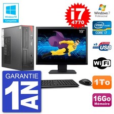 PC Fujitsu Esprimo E520 Dt Bildschirm 19 " i7-4770 16Go Disc 1To Dvd-Brenner