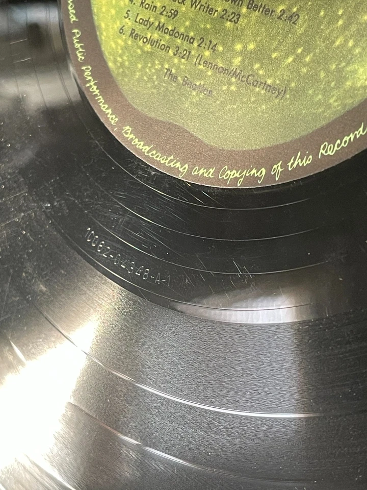 THE BEATLES HEY JUDE GERMAN PRESSING MEGA RARE A1/B1 PLATES GEMA Foto 3 de 4