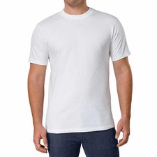 NEW Kirkland Signature Men's L Crew Neck Tee 6 Pack 100 Cotton White