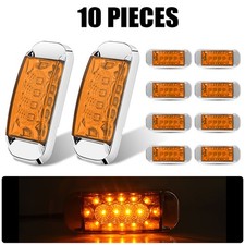 Led Side Clearance Marker Light Amber Tail Lamp 12v Truck Trailer Lorries Rv Van
