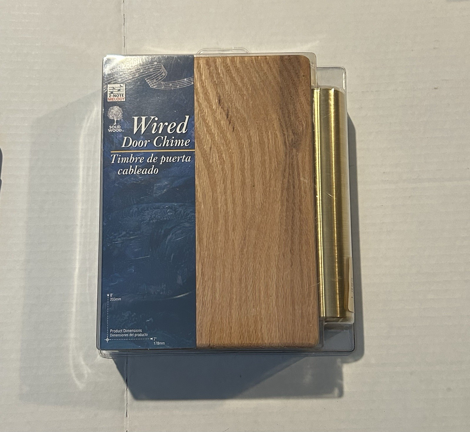 NEW Heath Zenith Wired Solid Wood Door Chime&bull;2-Note Melody
