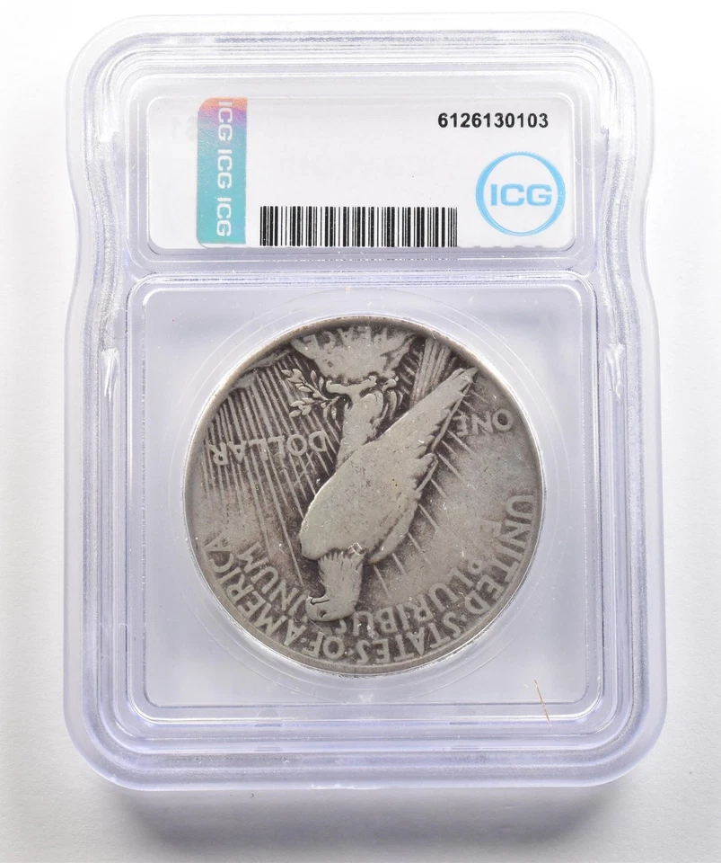 1928 Peace Silver Dollar VG10 ICG *5398 - Image 2 of 3