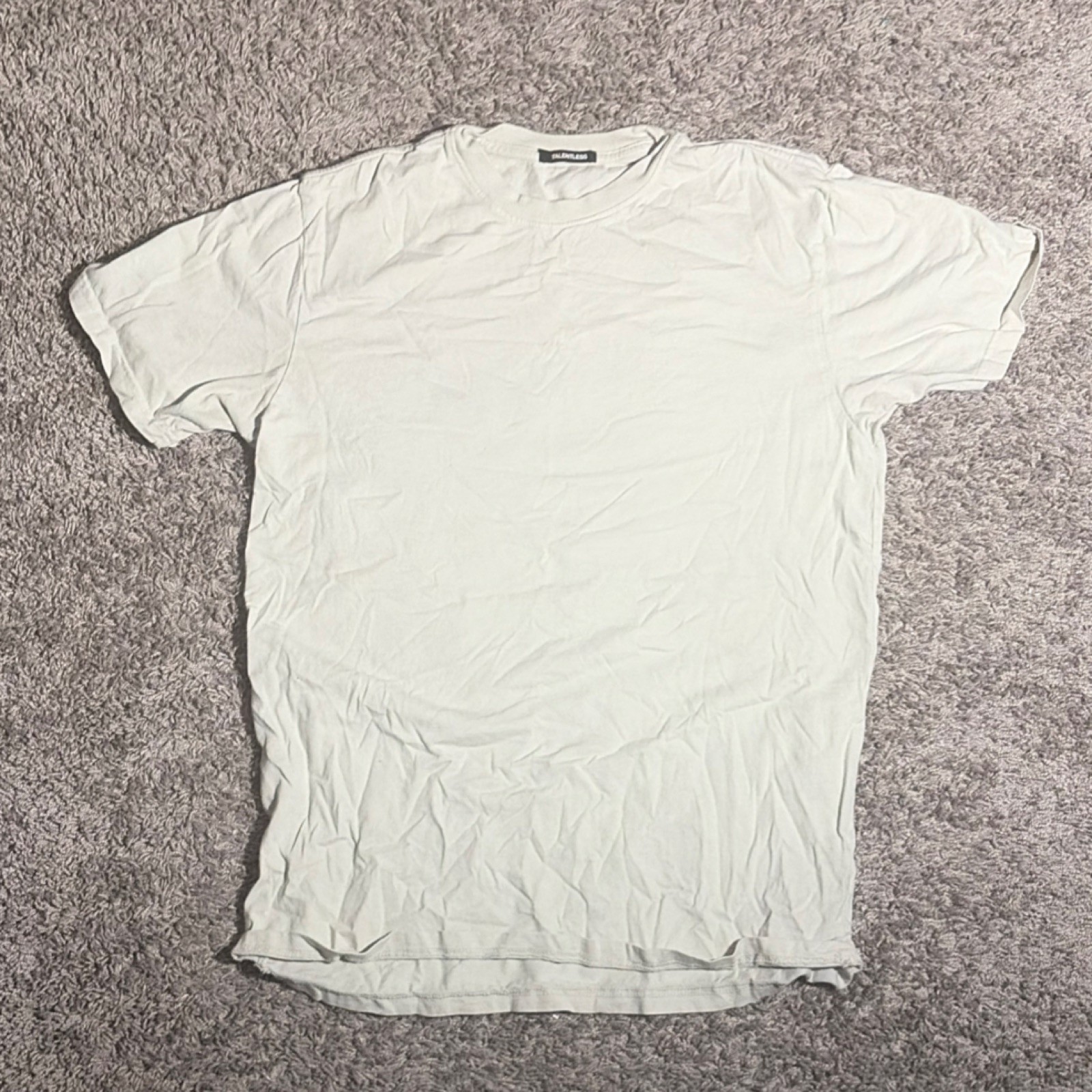 Talentless White Cotton Crew Neck Men's Short Sleeve T-Shirt Jersey