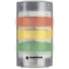 Werma Signaltechnik Kombi-Signalgeber LED 691.200.55 Wei&szlig; Dauerlicht, Blinklicht