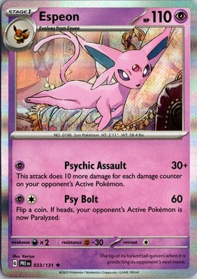 Espeon Holo Rare SV: Prismatic Evolutions 033/131 NM