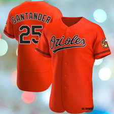 Men's Orioles #25 Anthony Santander Orange Flex Base Jersey Stitched