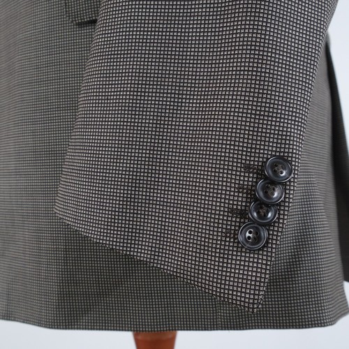 Check Super 150s Wool Blazer 48R UK EDUARD DRESSLER Mens Brown Sport Coat Jacket - Picture 9 of 17