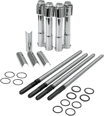 S & S Cycle Adjustable Pushrod Conversion Kit w/Covers 930-0024 HD XL 2004-2020