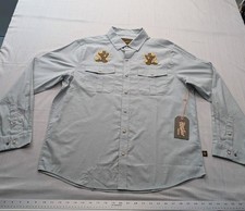 New Mens Howler Bros Gaucho Snapshirt - Prickly Pears Gray Green Size Large