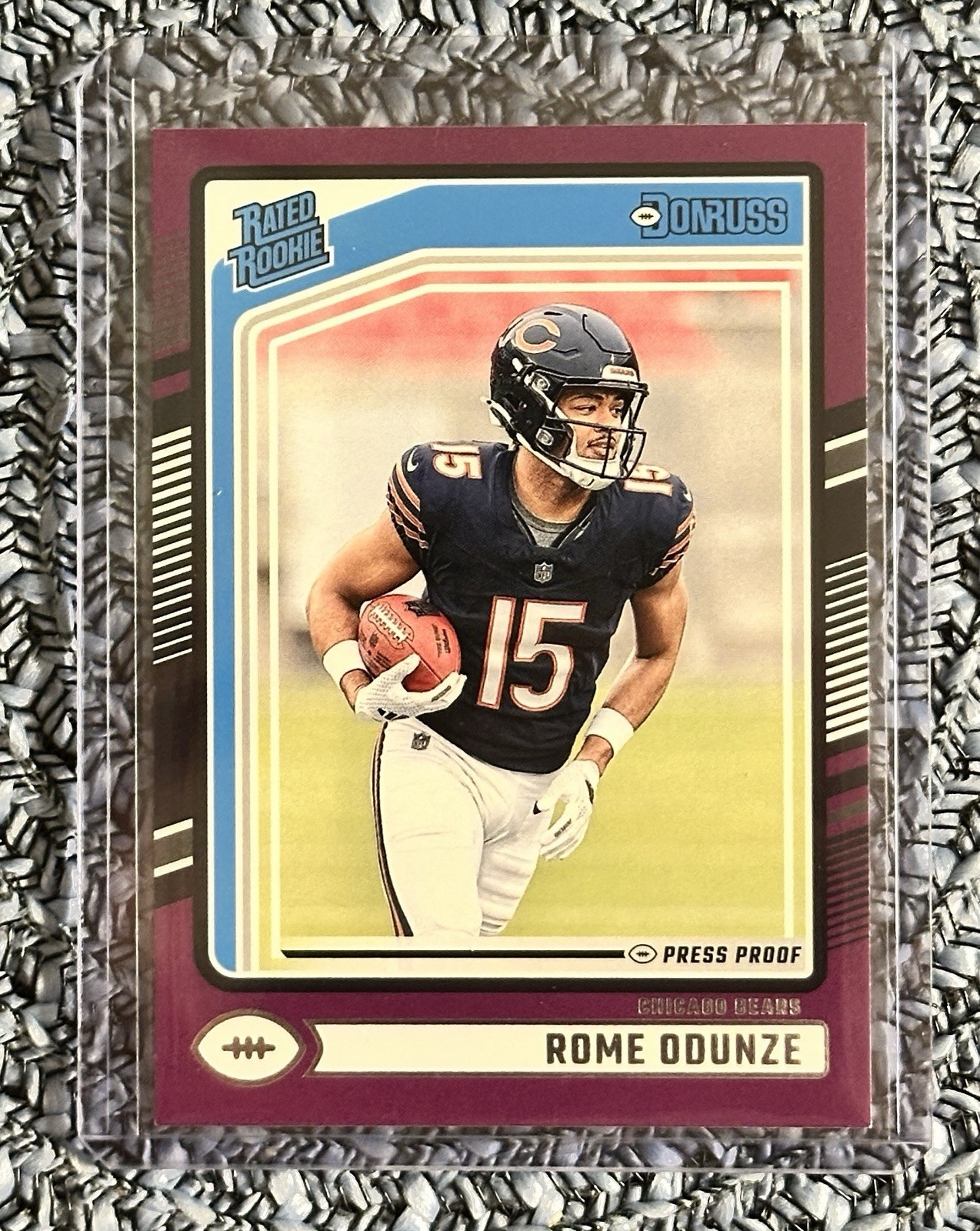 2024 Donruss Rome Odunze Purple Press Proof Purple #309