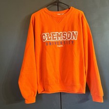 VTG Clemson Tigers Sweatshirt Mens Medium Orange Crewneck J America 90s NCAA