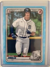 2021 Bowman blue 1st DILLON DINGLER #ed 186/499! Detroit Tigers