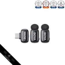 BOYA mini Wireless Microphone Ultra-Mini 360  Sound-Picking Pin Microphone 