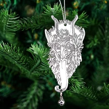 6 Pcs Krampus Ornaments for Christmas Tree - Metal Hanging Decorations Bell