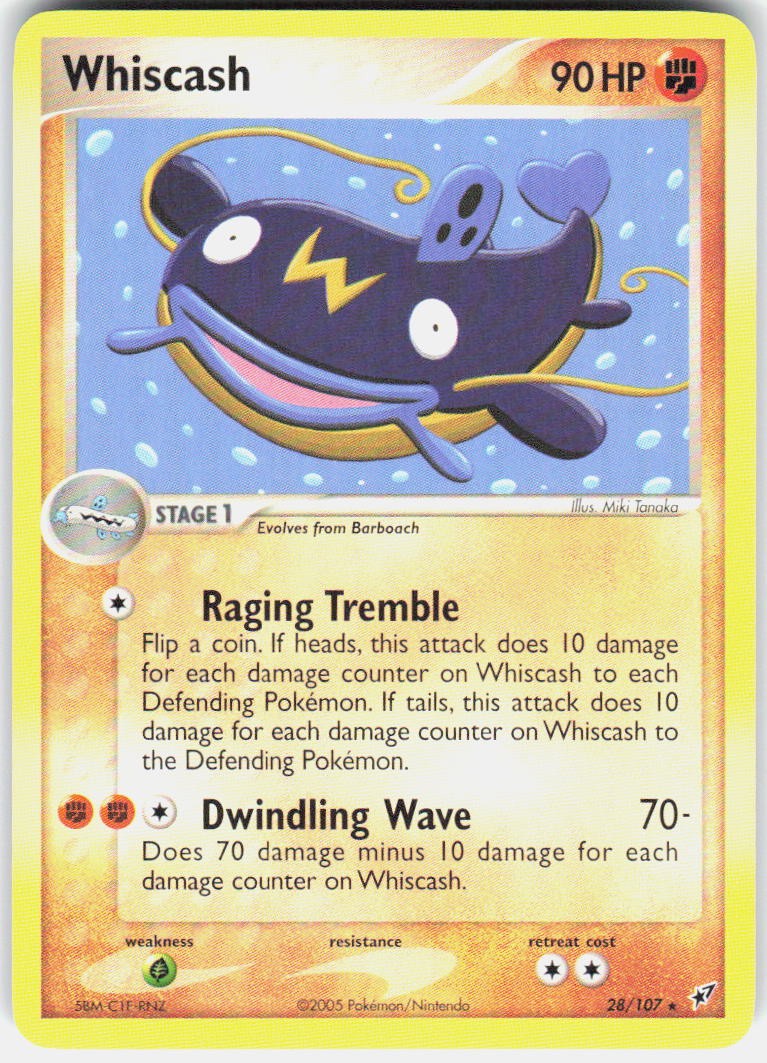 Whiscash 28/107 Rare Deoxys Pokemon