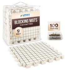 UMIEN    Blocking Mats for Knitting 9-Pack - Extra Thick Blocking Boards for