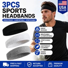 Sports Head band Yoga Gym Sweat Proof band Women Men Tennis Hair Band Head 3 Pcs