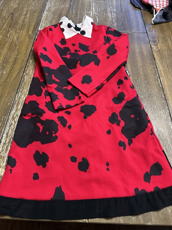 moschino dress girls 8 red black