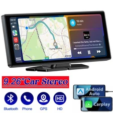 Lamtto 9.26" Portable Wireless Apple CarPlay/Android Auto HD Touch Screen FM BT