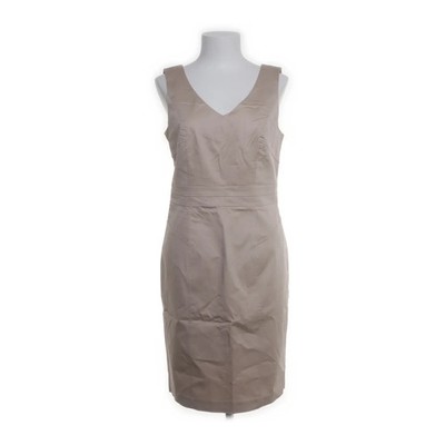 Manguun, Kleid, Größe: 38, Beige, Baumwolle/Elasthan/Polyester, Einfarbig #TTC