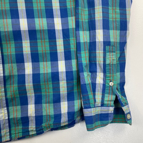 Lyle & Scott Plaid Button-Up Classic Casual Shirt Blue Check Mens Medium - Picture 5 of 6