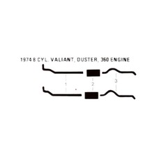 1974 Plymouth Duster Valiant 360 Engine Dual Exhaust System 1974 Plymouth Duster Valiant 360 Engine Dual Exhaust System