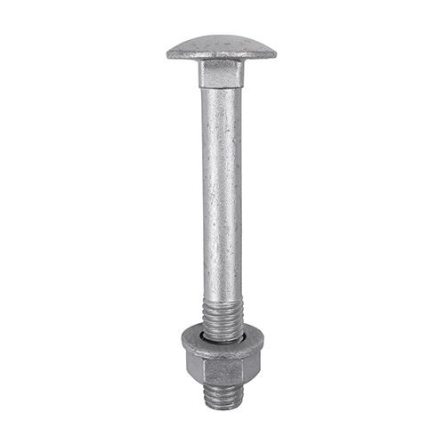 TIMCO Carriage Bolt Exterior - SO M8 x 130 Silver Pack 10