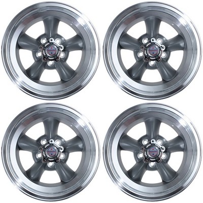 American Racing Torq-Thrust D Wheel 15''X7'' Gray Set Mustang 1965-1973