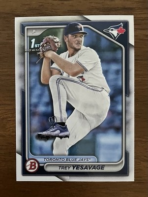 TREY YESAVAGE 1st Bowman RC - 2024 Bowman Draft #BD-92 Blue Jays Rookie Card