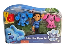 BLUES CLUES & YOU FIGURE SET JOSH BLUE MAGENTA SHOVEL & PAIL JUST PLAY MOSC 2020