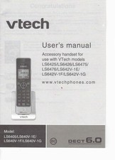 Vtech Landline Phone User's Manual See Description For Model Numbers