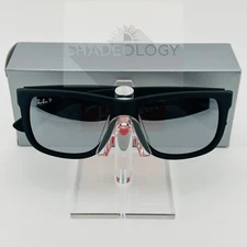 Ray-Ban RB4165 622/6G Justin Rubber Black Frame 54mm Gray Mirror Sunglasses