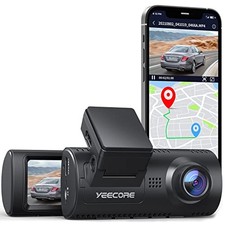 4K Dual Dash Cam Front  Rear with WiFi, GPS, Night Vision, 256GB Support