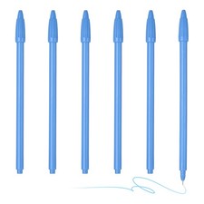6Pcs Colored Gel Ink Pens, 0.5mm Sky Blue Gel Ink Ballpoint Pens, Sky Blue